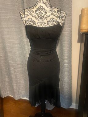 Ruby Rox Black Midi Dress with Subtle Sparkle